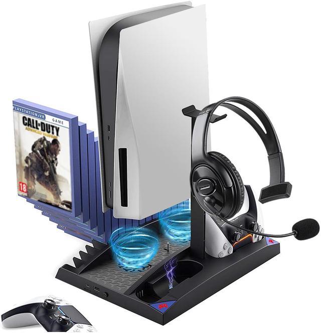 Vertical Stand for PS5, RGB Light Cooling Stand for PS5 Console