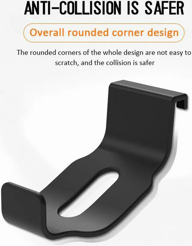 Alt view image 3 of 7 - PS5 Controller Headset Hanger Holder, 2Packs Controller Stand Mount Hook for Xbox Series X/S & Playstation 5 Game Console Gamepad & Gaming Headphone, No Screws & No Adhesive Tape – Black