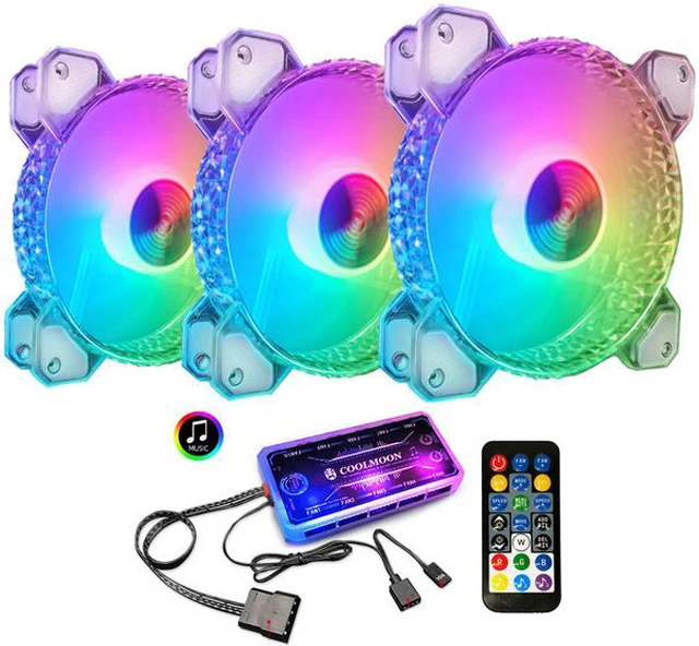 Budget Led Case Fans RGB LED Case Fan, 120MM Silent PC Case CPU Computer Cooling Fan Quiet ...