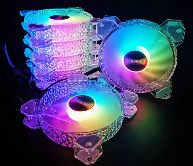 Budget Led Case Fans RGB LED Case Fan, 120MM Silent PC Case CPU Computer Cooling Fan Quiet ...