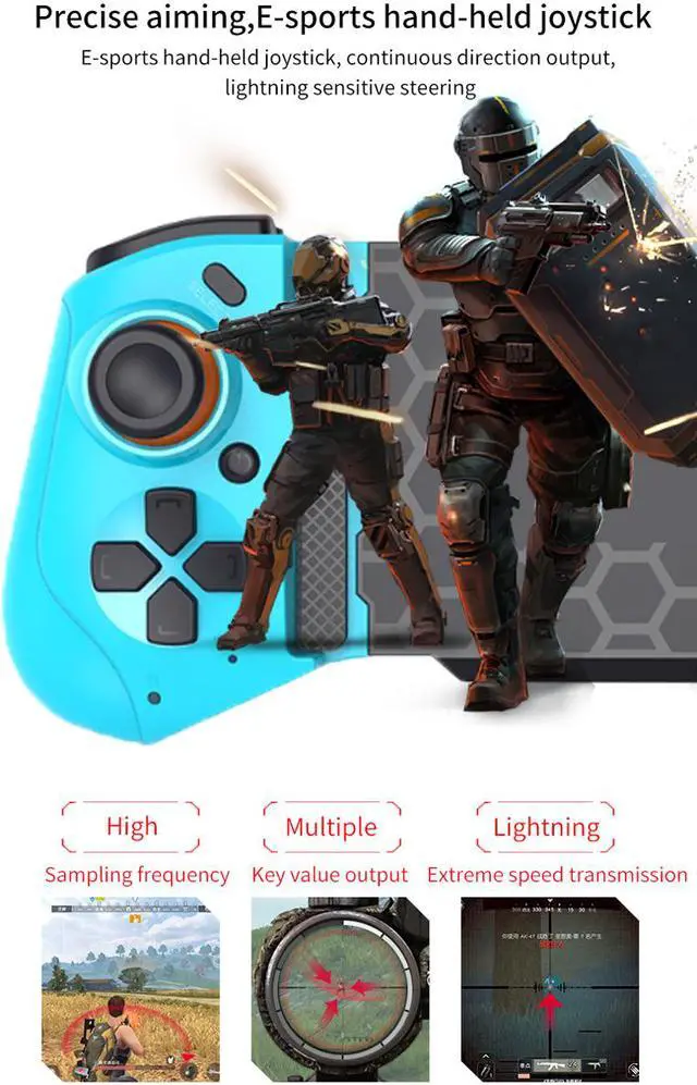 Alt view image 4 of 7 - iPhone Game Controller, Mobile Wireless Gaming Gamepad Joystick for iOS 13.4+ System iPhone iPad Support MFI Game Call Of Duty Mobile (COD), Modern Combat 5 Shooting Fighting Racing Game, Direct Play