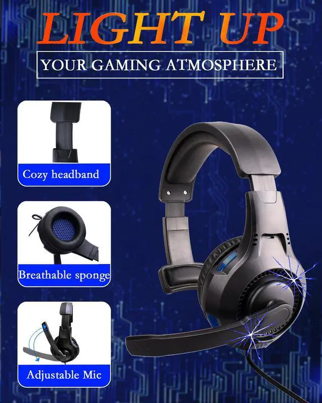 Alt view image 2 of 7 - Computer Headset with Mic, 3.5MM Wired Unilateral Headphones with Microphone Control for Business Online Chat UC Skype Lync Softphone Call Center Office, One Ear Mono Gaming Headset for PS5 PS4