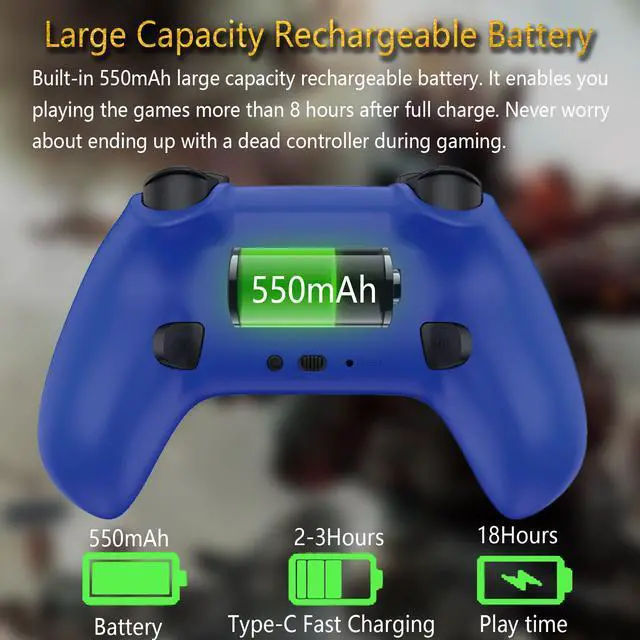 Alt view image 5 of 7 - iOS Phone Controller for iPhone iPad, Mobile Wireless Bluetooth MFI Gaming Gamepad Joystick with Phone Holder Clip for iOS 13.4+ Support Call Of Duty Mobile (COD) Modern Combat 5 Gams, Direct Play