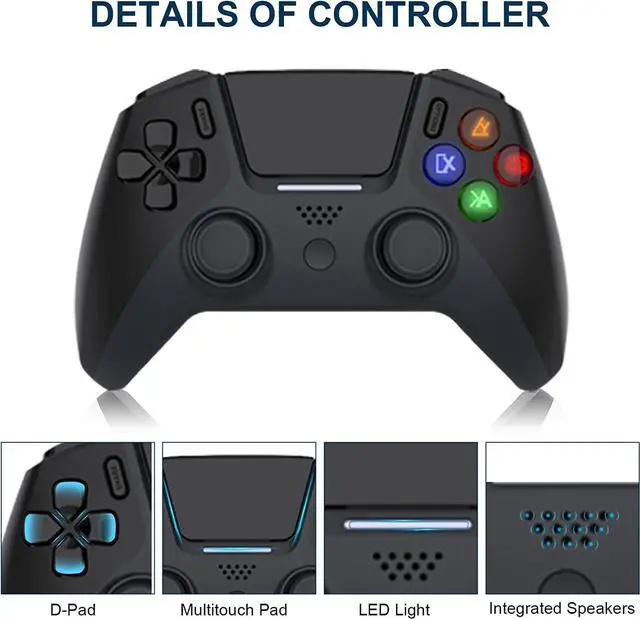 Alt view image 3 of 7 - Gamepad Controller for iPhone, iPad, MacBook, PC, PS4, PS3, MFi Gaming Joystick for Call of Duty, Genshin Impact, Apex Legends, Diablo Immortal, Steam, Cloud Gaming, Direct Play -for iOS 13+ & Win7-11