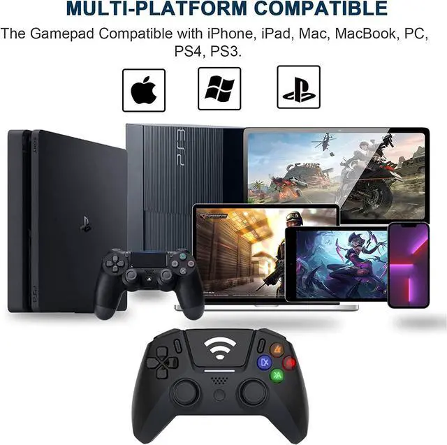 Alt view image 5 of 7 - Gamepad Controller for iPhone, iPad, MacBook, PC, PS4, PS3, MFi Gaming Joystick for Call of Duty, Genshin Impact, Apex Legends, Diablo Immortal, Steam, Cloud Gaming, Direct Play -for iOS 13+ & Win7-11
