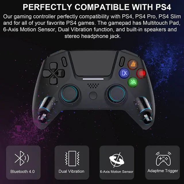 Alt view image 6 of 7 - Gamepad Controller for iPhone, iPad, MacBook, PC, PS4, PS3, MFi Gaming Joystick for Call of Duty, Genshin Impact, Apex Legends, Diablo Immortal, Steam, Cloud Gaming, Direct Play -for iOS 13+ & Win7-11