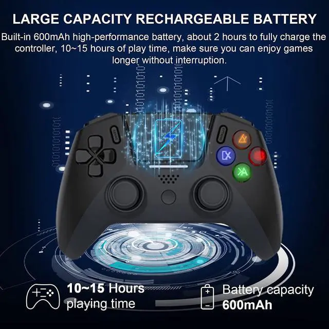Alt view image 4 of 7 - Gamepad Controller for iPhone, iPad, MacBook, PC, PS4, PS3, MFi Gaming Joystick for Call of Duty, Genshin Impact, Apex Legends, Diablo Immortal, Steam, Cloud Gaming, Direct Play -for iOS 13+ & Win7-11
