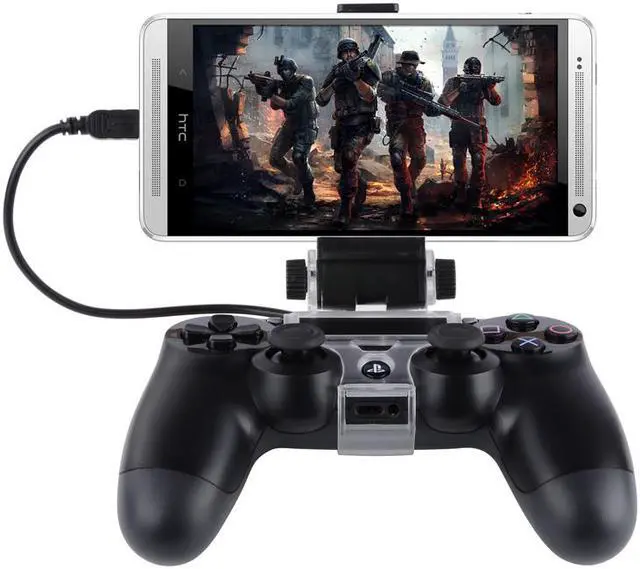 Main image of Megadream® 180 Degree Adjustable Universal Smartphone Telescopic Clamp Game Clip for PS4 Playstation Controller - Maximum can Clamp 6 inch Android Phone Samsung Galaxy , HTC , Sony Xperia Z3 Z2 Black