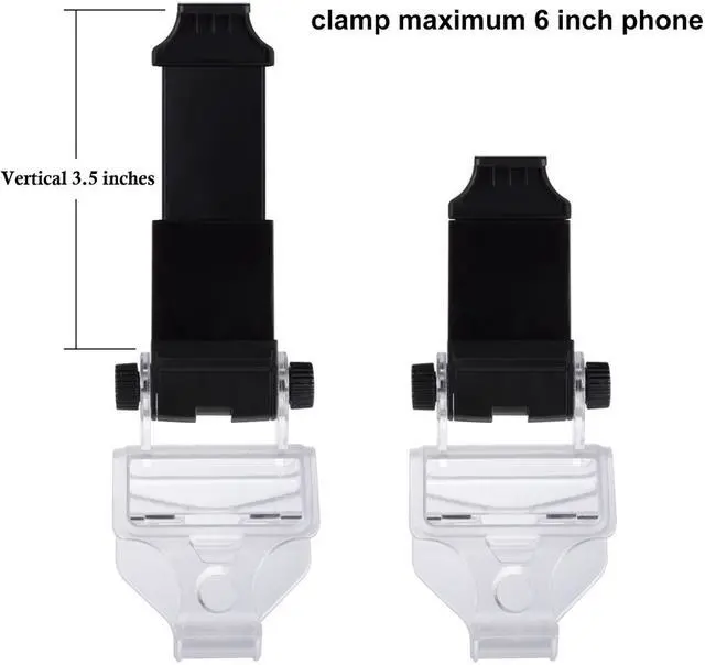 Alt view image 3 of 7 - Megadream® 180 Degree Adjustable Universal Smartphone Telescopic Clamp Game Clip for PS4 Playstation Controller - Maximum can Clamp 6 inch Android Phone Samsung Galaxy , HTC , Sony Xperia Z3 Z2 Black