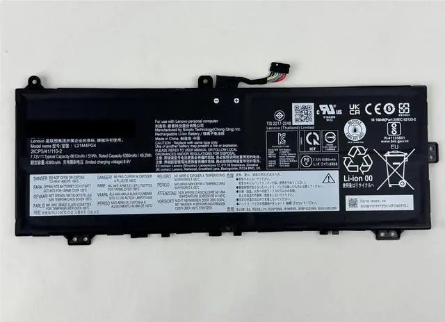 Alt view image 6 of 7 - 51WH L21M4PG4 battery for Lenovo Flex 5 Chrome-14IAU 83AJ 83AK Series