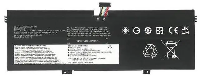 Alt view image 3 of 5 - 60WH L17M4PH2 battery for Lenovo Yoga 7 Pro C930-13IKB 81C4