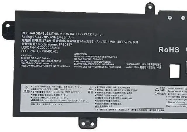 Alt view image 5 of 5 - 53WH FPB0357 battery for Fujitsu GC020028M00 CP790491-01 41CP5/39/108
