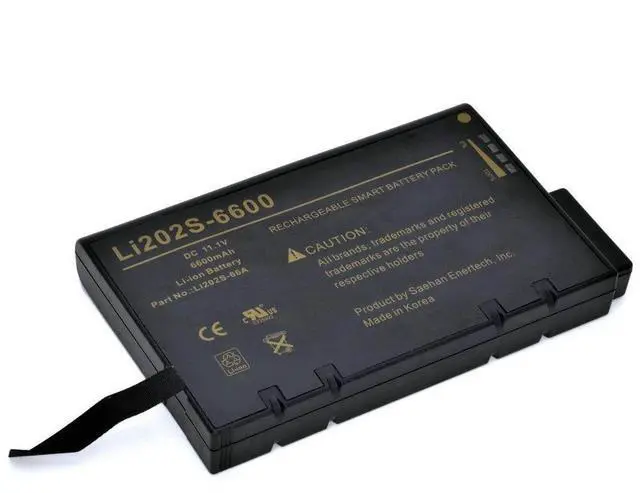 Alt view image 4 of 6 - LI202S-6600 Universal Replacement Battery - 11.1V 6600mAh for Agilent OTDRs, Philips PLPS Ventilators & Various Rugged Laptops