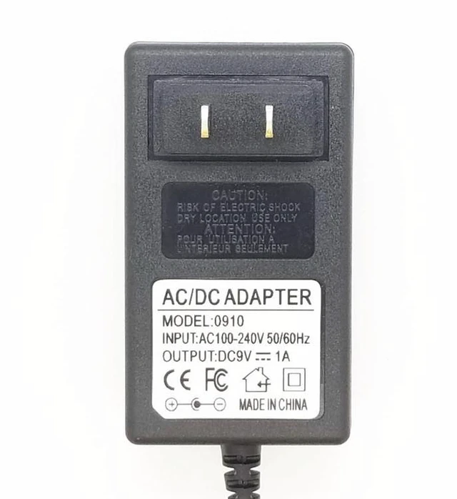 Alt view image 2 of 3 - CTK-800, CTK-810, CTK-900, CA-100, CA-110 9V Universal Power Supply Adapter for Casio DV 9V 1A Model: 0910, AC 100-240V 50/60Hz, Replacement Charger Cord for Electronic Keyboard