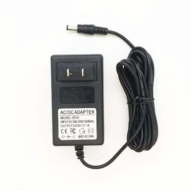 Main image of CTK-800, CTK-810, CTK-900, CA-100, CA-110 9V Universal Power Supply Adapter for Casio DV 9V 1A Model: 0910, AC 100-240V 50/60Hz, Replacement Charger Cord for Electronic Keyboard