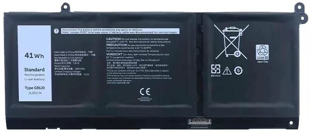 Main image of 41WH G91J0 battery for DELL Latitude 3320 3420 3520 Inspiron 5310 5410 5415 5418 G91J0