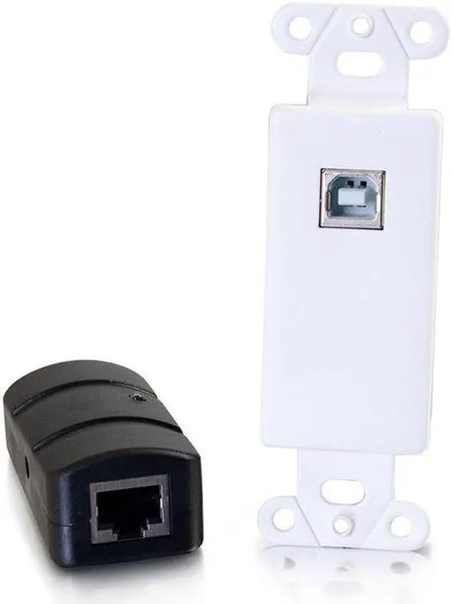 Alt view image 8 of 10 - C2g Usb 2.0 Cat6 Extender 150Ft Decorator Wall Plate Transceiver To Box Receiver-Taa