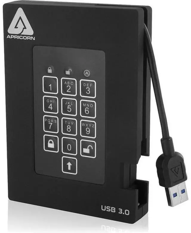 Main image of Apricorn Aegis Padlock Fortress 2 Tb Portable Hard Drive - 2.5" External - Black