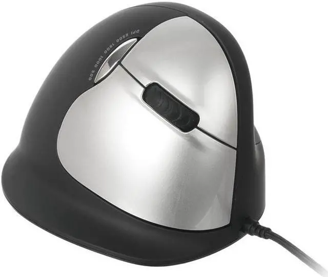 Main image of Ergoguys - RGOHELA - R-Go Tools Wired Vertical Ergonomic Mouse, Large, Right Hand, Black - Cable - Black - 1 Pack -