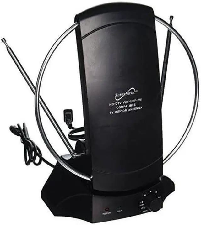Alt view image 5 of 5 - Supersonic SC-605 HDTV and Digital Amplified TV Indoor Antenna