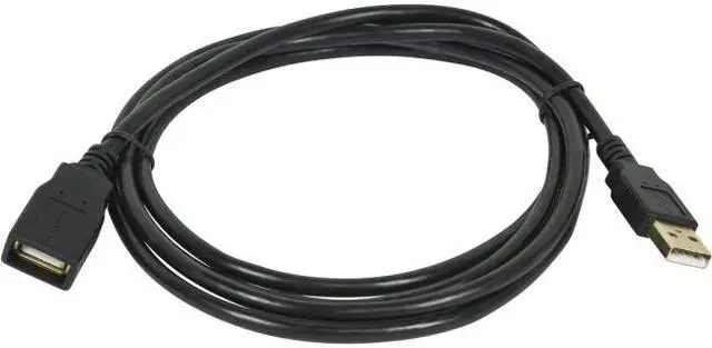 Alt view image 8 of 18 - Monoprice USB 2.0 Extension Cable - 6 Feet - Black | Type-A Male to USB Type-A Female, 28/24AWG, Gold Plated Connectors