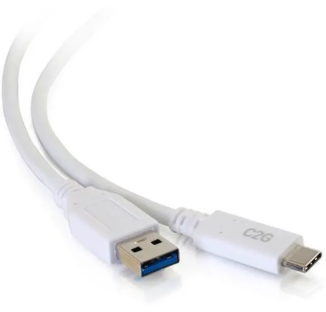 Alt view image 8 of 8 - C2G 28835 C2G 3FT USB 3.0 USB TYPE C TO USB A USB CABLE WHITE M/M