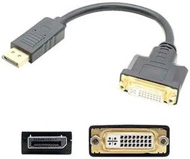 Alt view image 3 of 5 - Hp Fh973at Compatible Displayport 1.2 Male To Dvi-I (29 Pin) Female Black Adapter Which Requires Dp++ For Resolution Up To 2560X1600 (Wqxga)