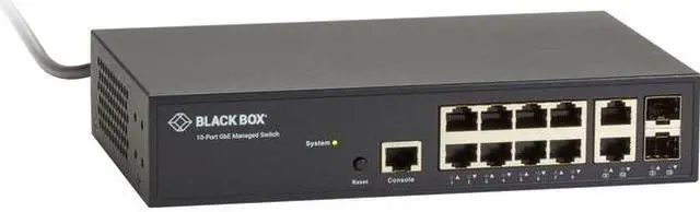 Alt view image 2 of 7 - Black Box Gigabit Managed Ethernet Switch - 10-Ports