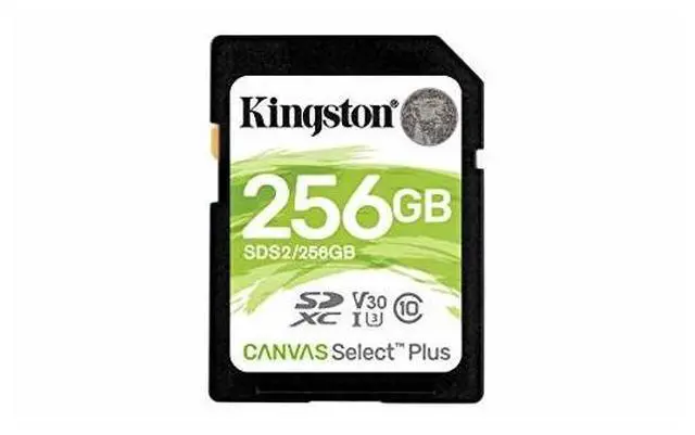 Alt view image 9 of 20 - Kingston Canvas Select Plus 256 GB Class 10/UHS-I U3 SDXC 1 Pack SDS2256GB