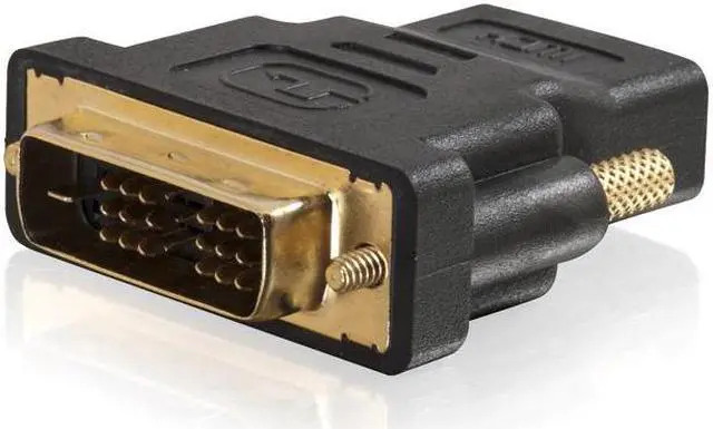 Alt view image 4 of 16 - C2G 40746 C2G DVI-D to HDMI Inline Adapter for HDTVs - M/F - 1 x DVI-D (Single-Link) Male Digital Video - 1 x HDMI Female Digital Audio/Video - Black