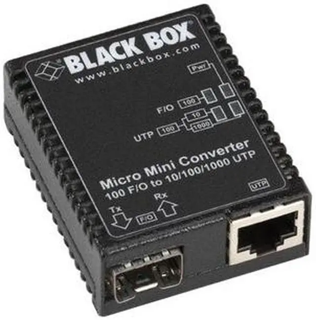 Alt view image 5 of 6 - Micro Mini Media Converter, 10-/100-/1000-Mbps Copper to 100-Mbps Duplex Fiber, SFP