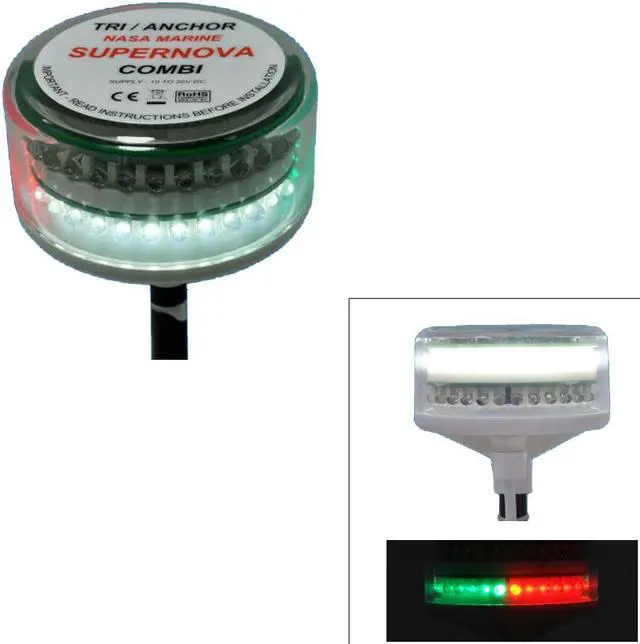 Main image of Clipper Supernova Combi LED Tricolor Masthead Anchor Light