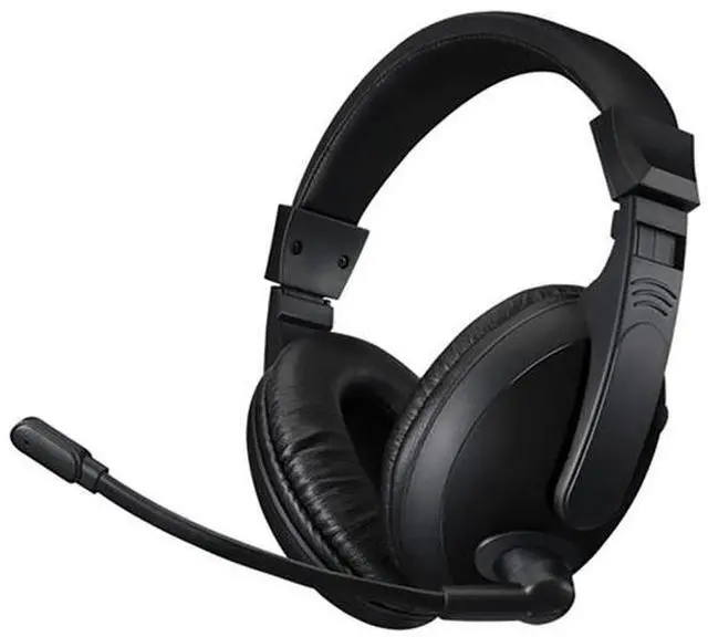 Alt view image 3 of 20 - Adesso Black Xtream H5U USB Connector Stereo USB Multimedia Headphone/Headset with Microphone