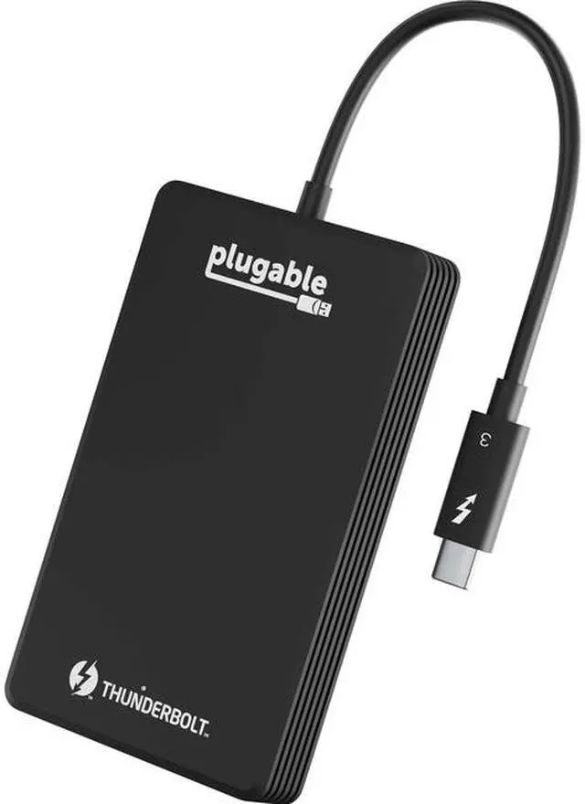 Alt view image 9 of 16 - Plugable 2TB Thunderbolt 3 External SSD NVMe Drive (Up to 2400MBs/1800MBs R/W)