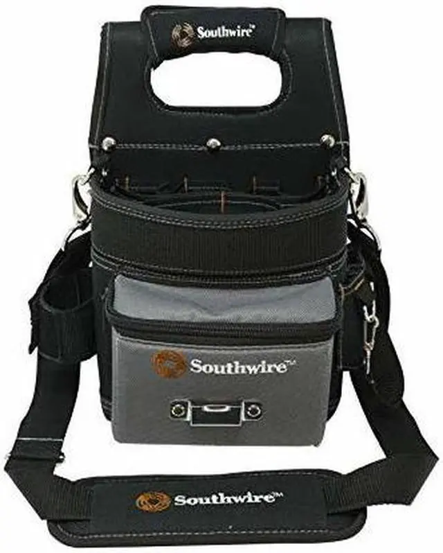 Alt view image 4 of 11 - southwire tools & equipment bagesp electrician's shoulder pouch tool carrier
