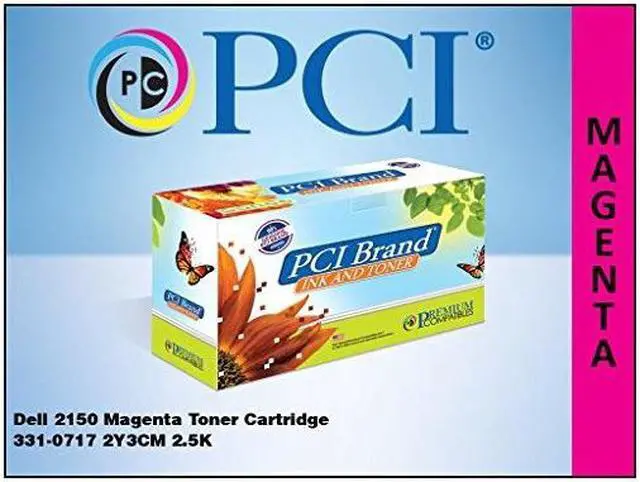 Main image of Premium Compatibles 331-0717 Premium Compatibles Dell 2150 2155 3310717 2Y3CM Magenta Toner Cartridge - PCI Dell 331-0717 2Y3CM 8WNV5 2.5K Magenta Laser Toner Cartridge for Dell 2150CDN Dell 2150CN