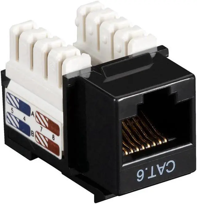 Alt view image 3 of 8 - Black Box CAT6 Value Line Keystone Jack, Black 10-Pack