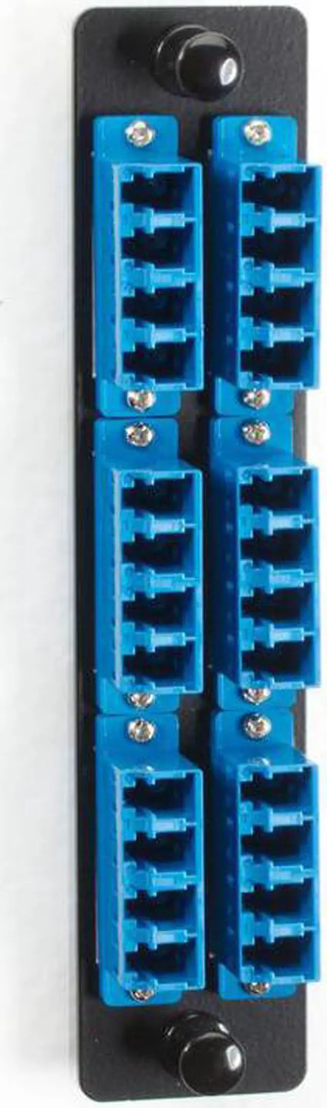 Alt view image 3 of 8 - Black Box Fiber Adapter Panel, High Density, (12) LC Duplex, Ceramic, Blue