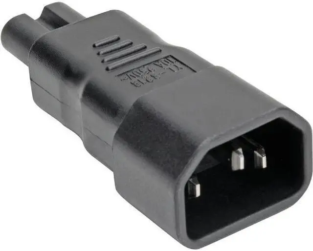 Alt view image 4 of 14 - Tripp Lite IEC C14 to IEC C7 Power Cord Adapter - 10A 250V Black