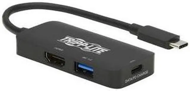 Alt view image 5 of 18 - Tripp Lite USB C Multiport Adapter 4K HDMI 4:4:4 USB-A USB C PD Charging
