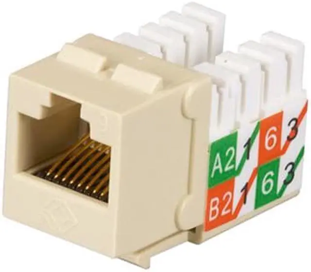 Alt view image 2 of 6 - GigaTrue2 CAT6 Jack, Universal Wiring, Component Level, Single Pack, Ivory