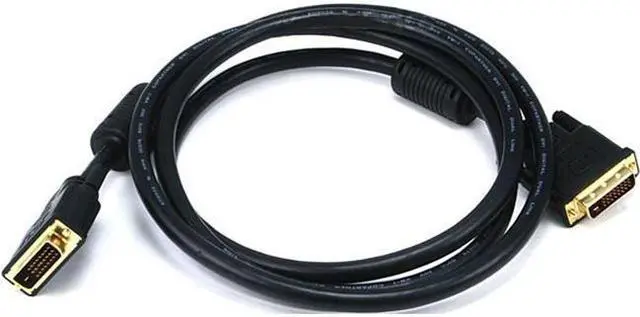 Alt view image 2 of 14 - Monoprice 6ft 28AWG CL2 Dual Link DVI-D Cable - Black