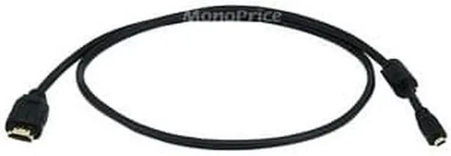 Alt view image 7 of 16 - Monoprice High Speed HDMI Cable - 3 Feet - Black | With HDMI Micro Connector, 4K @ 24Hz, 10.2Gbps, 34AWG