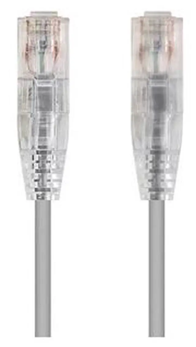 Alt view image 8 of 16 - Monoprice Cat6 Ethernet Patch Cable - 2 feet - Gray | Snagless RJ45 Stranded 550MHz UTP CMR Riser Rated Pure Bare Copper Wire 28AWG - SlimRun Series