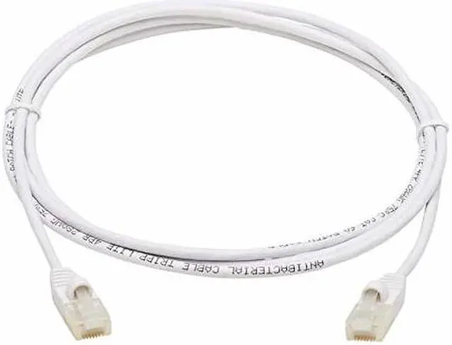 Alt view image 3 of 10 - TRIPP LITE N261AB-S07-WH 7 ft. Cat 6A White Safe-IT Cat6a 10G-Certified Snagless Antibacterial Slim UTP Ethernet Cable (RJ45 M/M), White