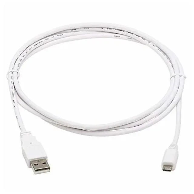 Alt view image 3 of 12 - Tripp Lite 6ft USB-A to USB Micro-B Antibacterial Cable White U050AB006WH
