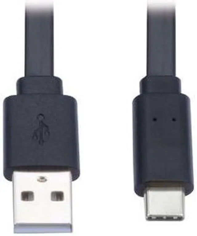 Alt view image 4 of 12 - Tripp Lite USB-A to USB-C Flat Cable (M/M) Black 3 ft. (0.9 m)