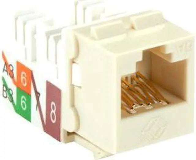 Alt view image 4 of 4 - Black Box GigaTrue 2 CAT6A Keystone Jack - Unshielded RJ45 Office White