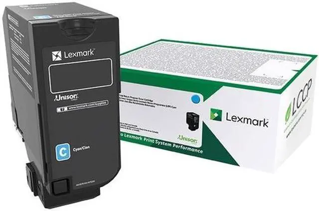 Alt view image 4 of 8 - Lexmark 74C0HCG TAA High Yield Return Program Toner Cartridge - Cyan