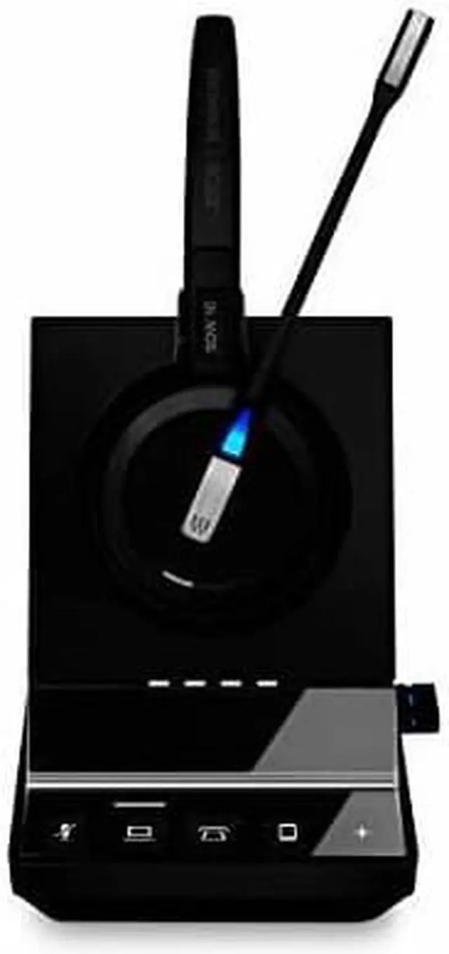 Alt view image 5 of 20 - EPOS IMPACT SDW 5016 1000621 Single-Sided Wireless DECT Headset for Desk Phone Softphone/PC& Mobile Phone Connection Dual Microphone Ultra Noise-Canceling, Black, 3 inches